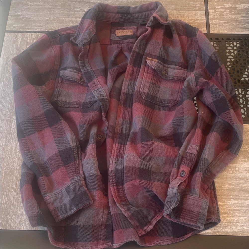 Orvis Plaid Button Down Shirt - Red and Black